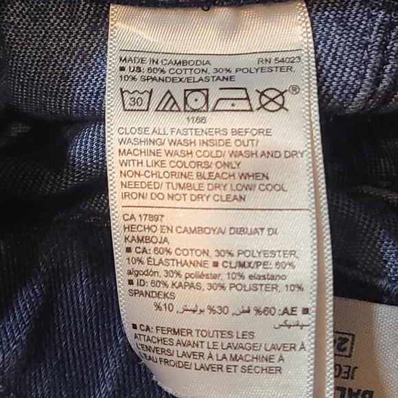 Stylish Old Navy Blue Girls Denim Jeans Elastic Adjustable Waist EUC Size 8 - Picture 4 of 9